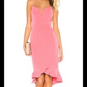 Pink Bardot Kristin flounce dress